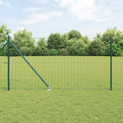 Ogrodzenie z słupkiem Zielony 1,4 x 10 m Stal i PVC