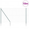 Ogrodzenie z słupkiem Zielony 1,5 x 10 m Stal i PVC