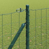 Ogrodzenie z słupkiem Zielony 1,5 x 10 m Stal i PVC