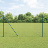 Ogrodzenie z słupkiem Zielony 1,6 x 10 m Stal i PVC