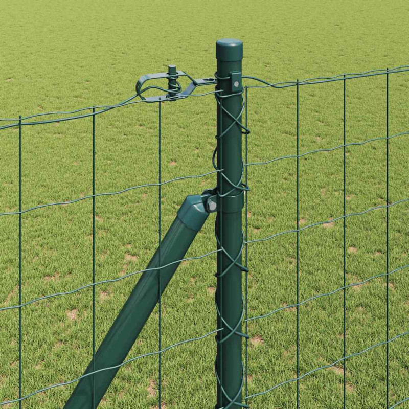 Ogrodzenie z słupkiem Zielony 1,6 x 10 m Stal i PVC