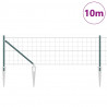 Ogrodzenie z słupkiem Zielony 0,8 x 10 m Stal