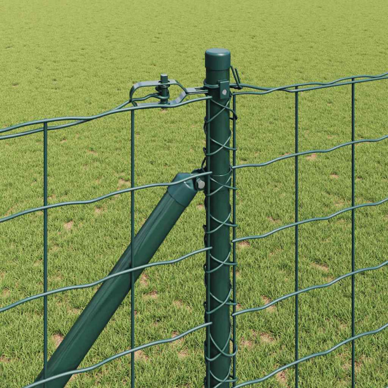 Ogrodzenie z słupkiem Zielony 1,2 x 10 m Stal