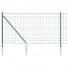 Ogrodzenie z słupkiem Zielony 1,4 x 10 m Stal i PVC