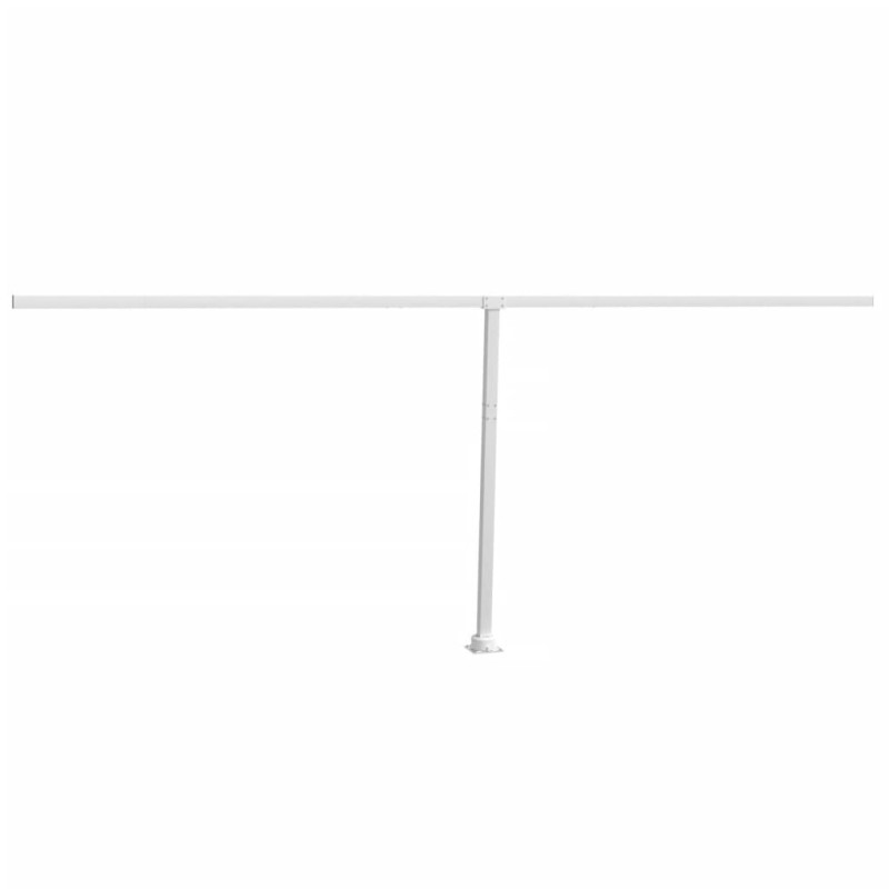 Zestaw słupków do markizy, biały, 600x245 cm, żelazo