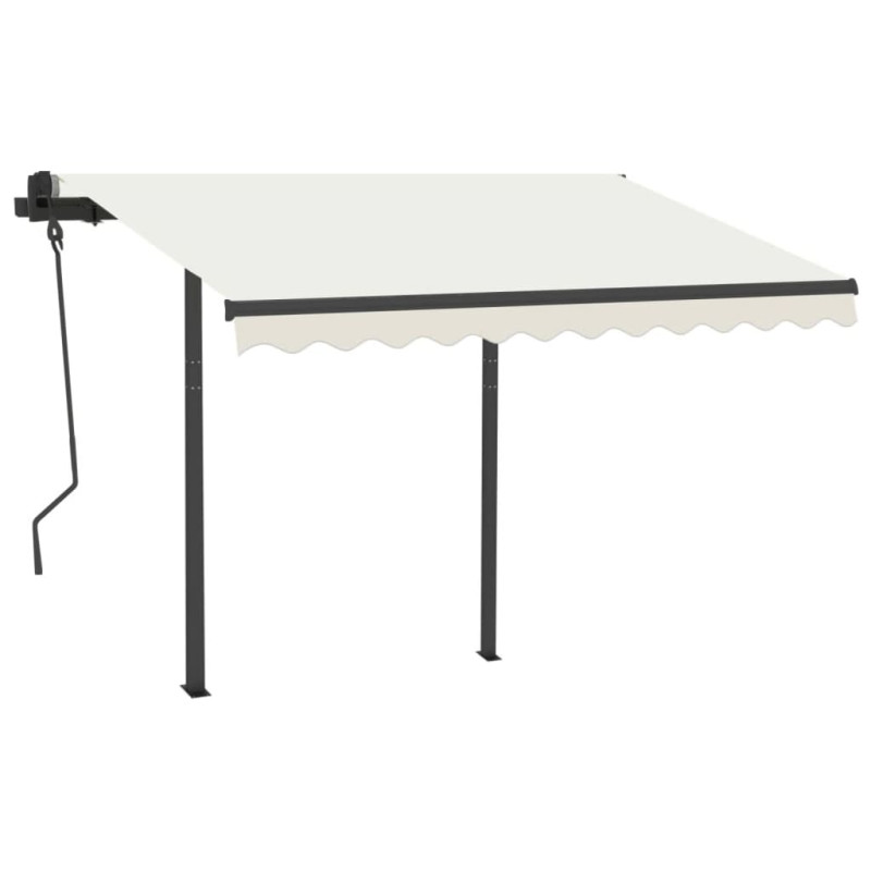 Zestaw słupków do markizy, antracytowy, 300x245 cm, żelazo