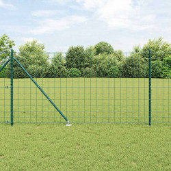 Ogrodzenie z słupkiem Zielony 1 x 25 m Stal