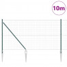 Ogrodzenie z słupkiem Zielony 1 x 10 m Stal