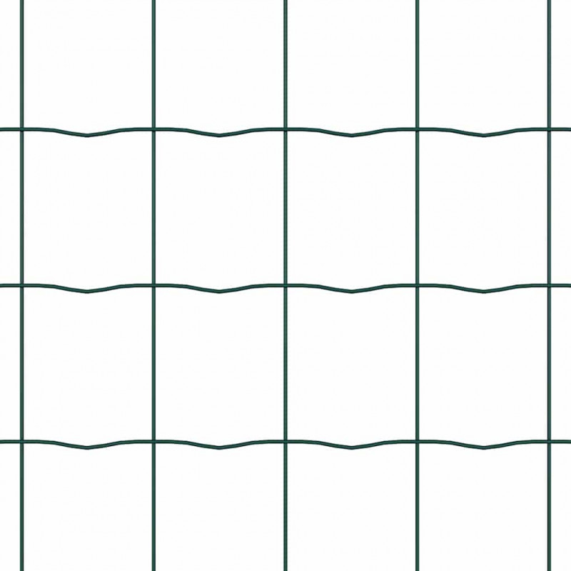 Ogrodzenie z słupkiem Zielony 1 x 10 m Stal