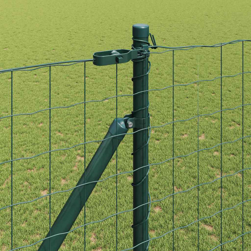 Ogrodzenie z słupkiem Zielony 1,6 x 10 m Stal i PVC