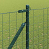 Ogrodzenie z słupkiem Zielony 1,6 x 10 m Stal i PVC