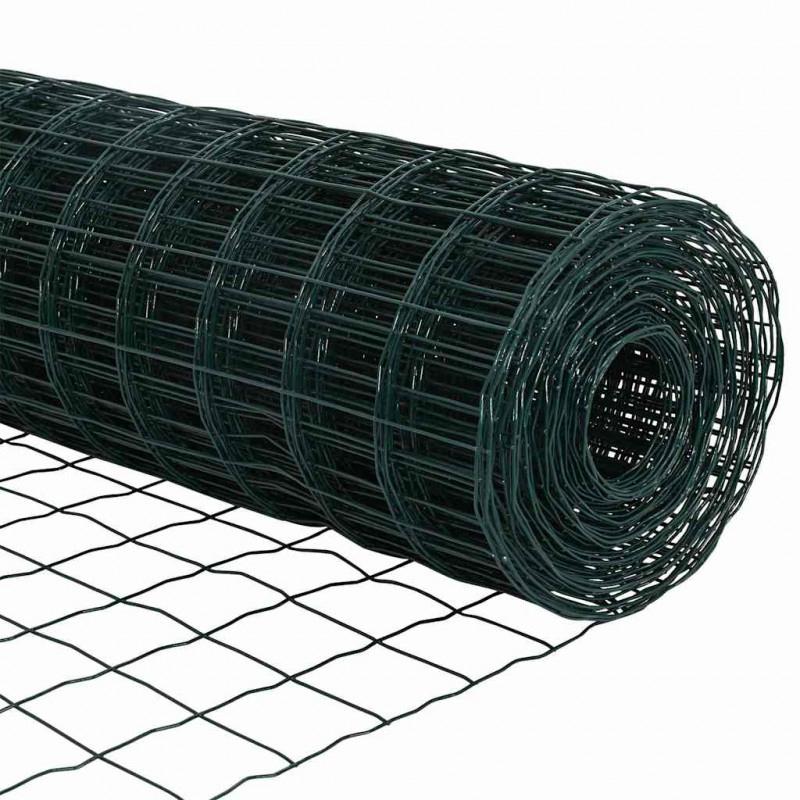 Ogrodzenie z słupkiem Zielony 1,2 x 25 m Stal