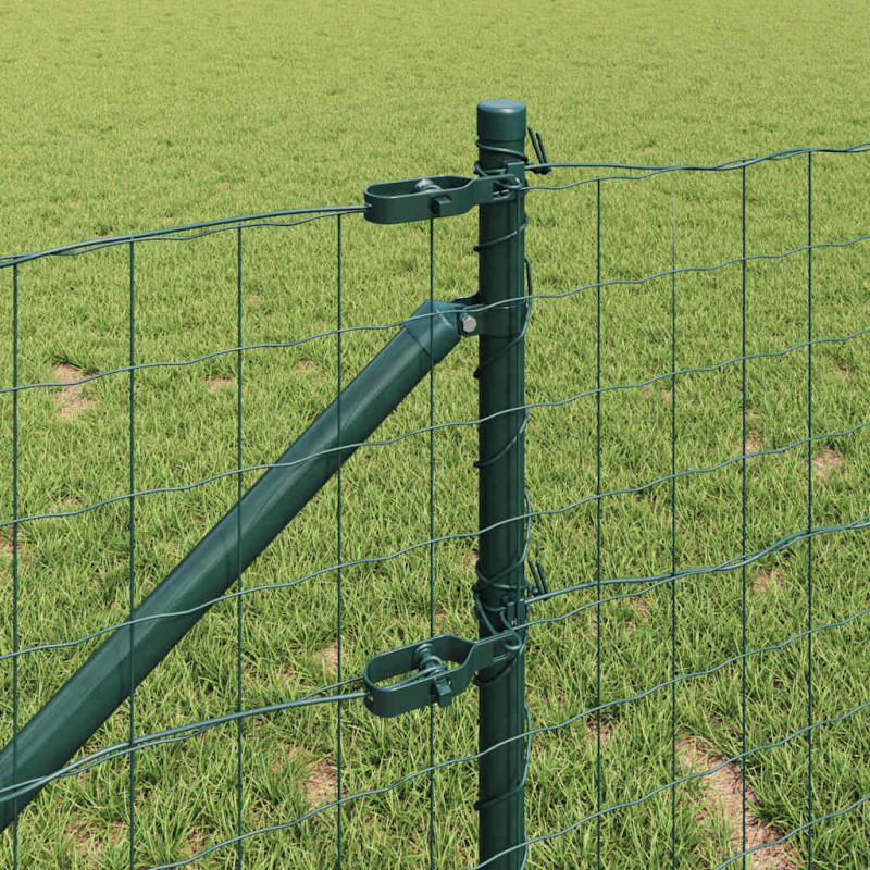 Ogrodzenie z słupkiem Zielony 0,6 x 50 m Stal i PVC