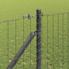 Ogrodzenie z słupkiem Szary 1,4 x 10 m Stal i PVC