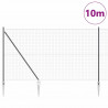 Ogrodzenie z słupkiem Szary 1,6 x 10 m Stal i PVC