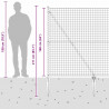 Ogrodzenie z słupkiem Szary 1,6 x 10 m Stal i PVC