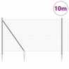 Ogrodzenie z słupkiem Szary 1,6 x 10 m Stal i PVC