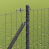 Ogrodzenie z słupkiem Szary 1,6 x 10 m Stal i PVC
