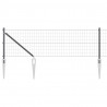 Ogrodzenie z słupkiem Szary 0,6 x 10 m Stal i PVC