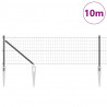 Ogrodzenie z słupkiem Szary 0,6 x 10 m Stal i PVC