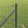 Ogrodzenie z słupkiem Szary 0,6 x 10 m Stal i PVC