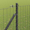 Ogrodzenie z słupkiem Szary 1,5 x 10 m Stal i PVC