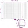 Ogrodzenie z słupkiem Szary 1,5 x 10 m Stal i PVC