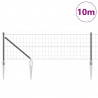 Ogrodzenie z słupkiem Szary 0,6 x 10 m Stal i PVC