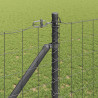 Ogrodzenie z słupkiem Szary 1,2 x 10 m Stal i PVC