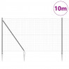 Ogrodzenie z słupkiem Szary 1,5 x 10 m Stal i PVC