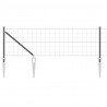 Ogrodzenie z słupkiem Szary 0,8 x 10 m Stal