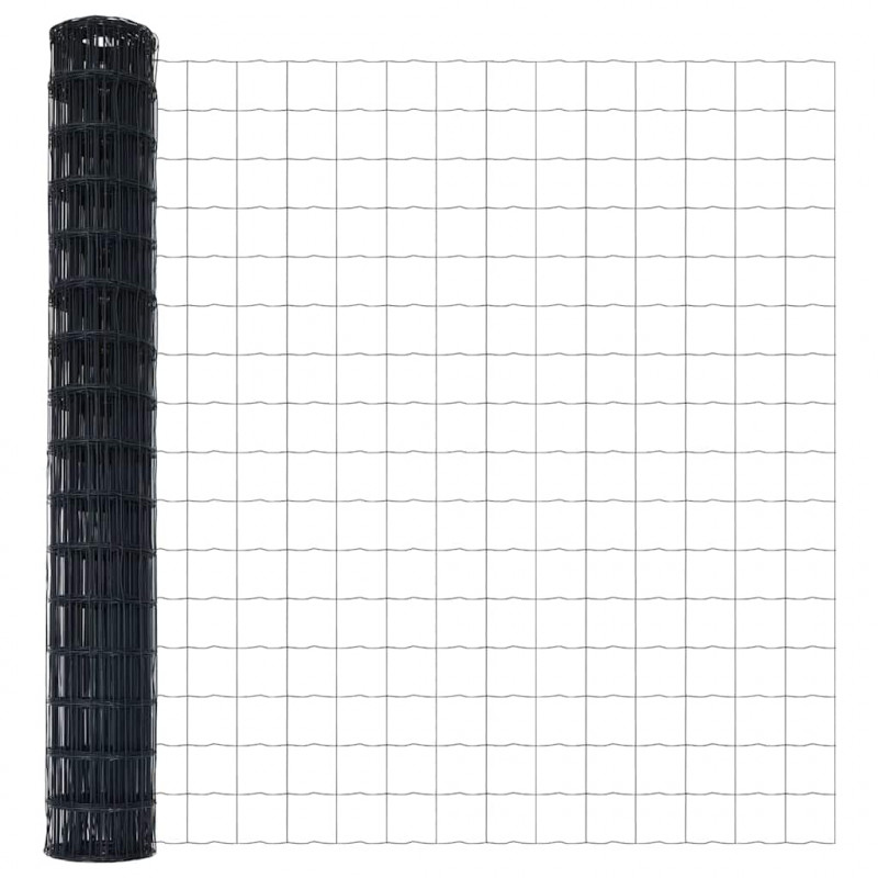 Ogrodzenie z słupkiem Szary 1,5 x 10 m Stal