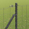 Ogrodzenie z słupkiem Szary 1,6 x 10 m Stal i PVC