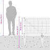 Ogrodzenie z słupkiem Szary 0,8 x 25 m Stal i PVC