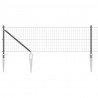 Ogrodzenie z słupkiem Szary 0,6 x 25 m Stal i PVC
