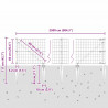 Ogrodzenie z słupkiem Szary 0,6 x 25 m Stal i PVC
