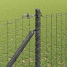 Ogrodzenie z słupkiem Szary 1,2 x 25 m Stal i PVC