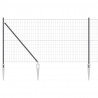 Ogrodzenie z słupkiem Szary 1 x 25 m Stal i PVC