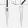 Ogrodzenie z słupkiem Szary 1 x 25 m Stal i PVC