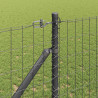 Ogrodzenie z słupkiem Szary 1,2 x 25 m Stal i PVC