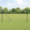 Ogrodzenie z słupkiem Szary 1 x 25 m Stal i PVC