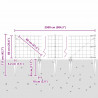 Ogrodzenie z słupkiem Szary 0,6 x 25 m Stal i PVC
