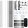 Ogrodzenie z słupkiem Szary 0,4 x 50 m Stal i PVC