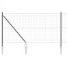 Ogrodzenie z słupkiem Szary 1 x 25 m Stal