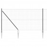 Ogrodzenie z słupkiem Szary 1,2 x 25 m Stal