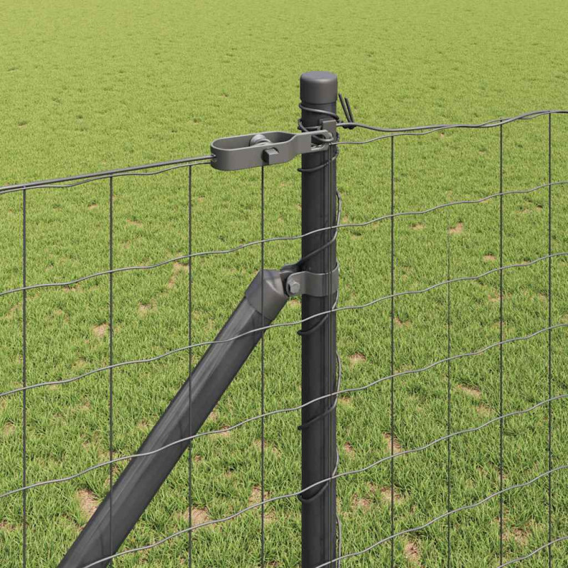 Ogrodzenie z słupkiem Szary 1,2 x 25 m Stal