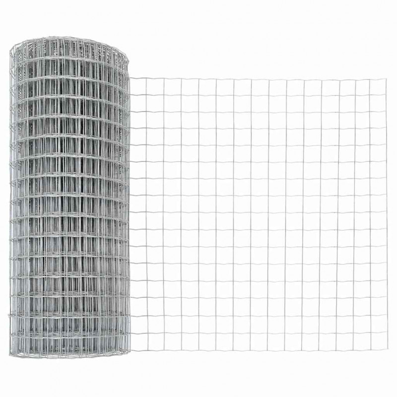 Ogrodzenie z słupkiem Srebrny 0,4 x 10 m Stal