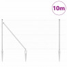 Ogrodzenie z słupkiem Srebrny 1 x 10 m Stal
