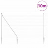 Ogrodzenie z słupkiem Srebrny 1,6 x 10 m Stal