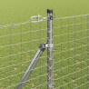 Ogrodzenie z słupkiem Srebrny 1,6 x 10 m Stal